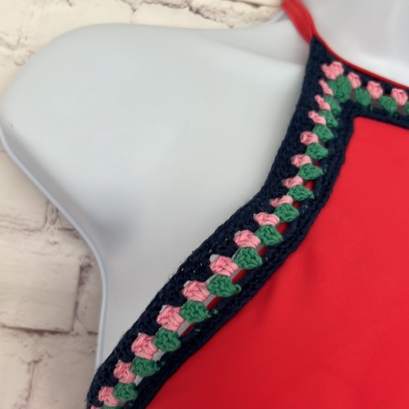 Seekers Australia crochet halter bikini top Sz8 - Picture 5 of 11